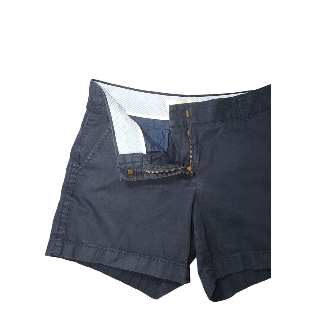 J Crew 5" Chino Broken-In Shorts Women Size 4 Navy Casual Versatile Preppy(flaw) - Picture 3 of 7